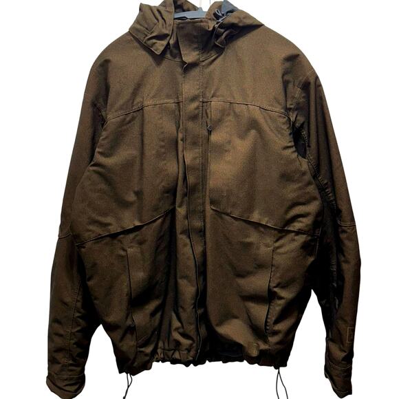 REI Coop Heavy Hooded Jacket Brown Size Large Mens - Picture 1 of 9
